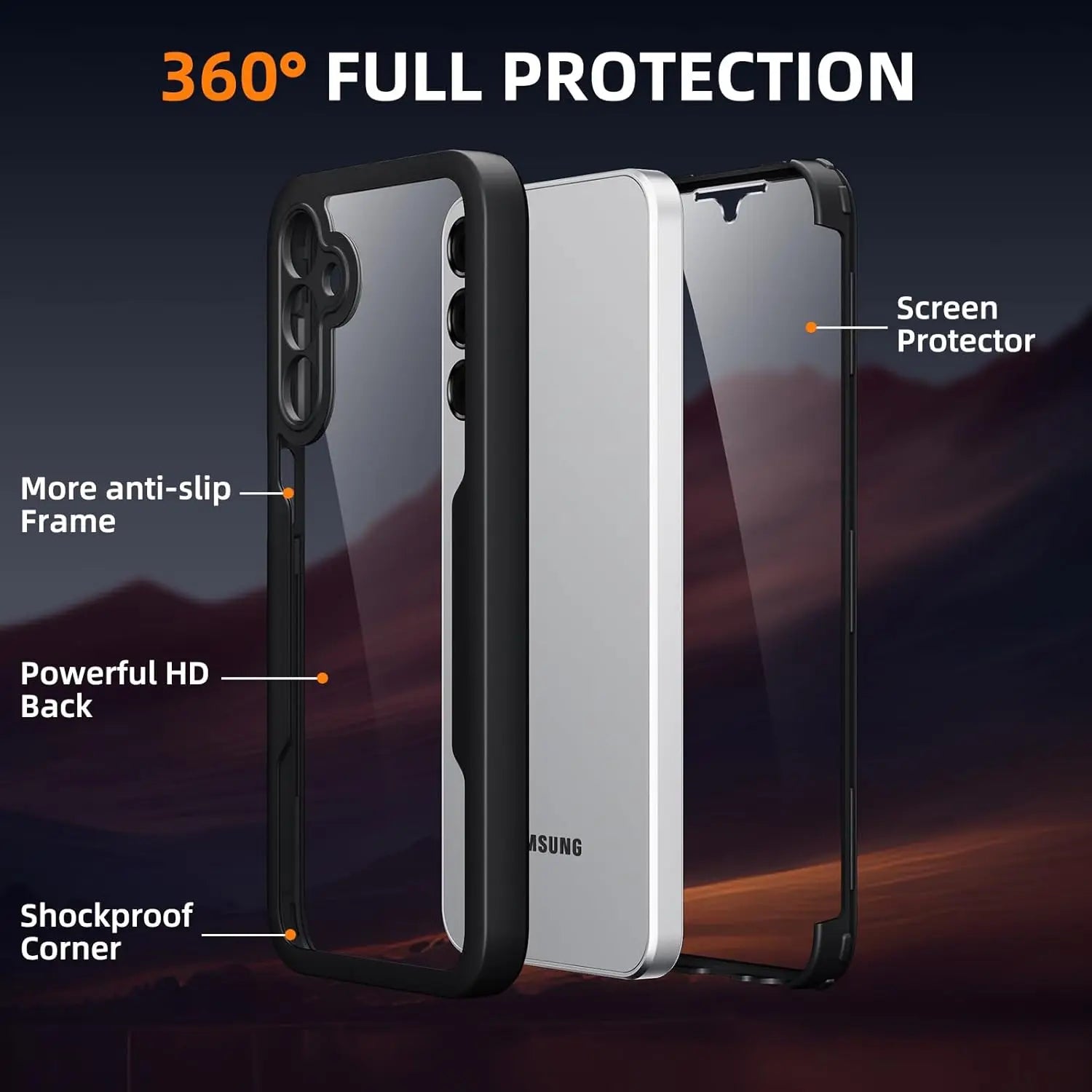 Full Body Protection Shockproof Case for Samsung Galaxy A17 A56 A36 A26 A16 5G A55 A35 A25 A15 Protective Cover Funda Coque Capa