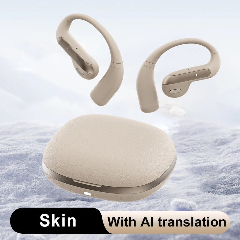Smart AI Translation Headset Stereo Sound Semi-in-ear Air Conduction True Wireless Sports Long-lasting Bluetooth Headset