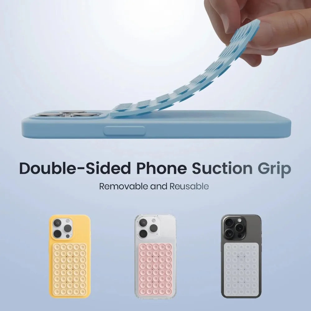 Double Sided Silicone Suction Cup Phone Case Detachable Stand Silicone Rubber Sucker Pad For Selfies And Videos Fixed Pad