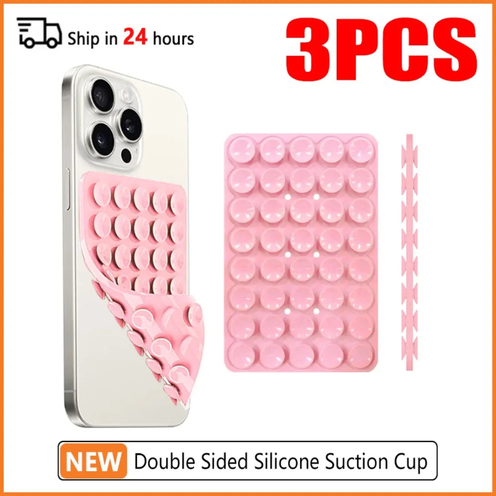 Double Sided Silicone Suction Cup Phone Case Detachable Stand Silicone Rubber Sucker Pad For Selfies And Videos Fixed Pad