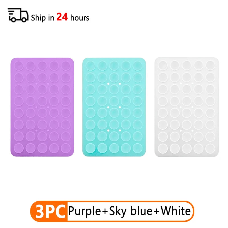 Double Sided Silicone Suction Cup Phone Case Detachable Stand Silicone Rubber Sucker Pad For Selfies And Videos Fixed Pad