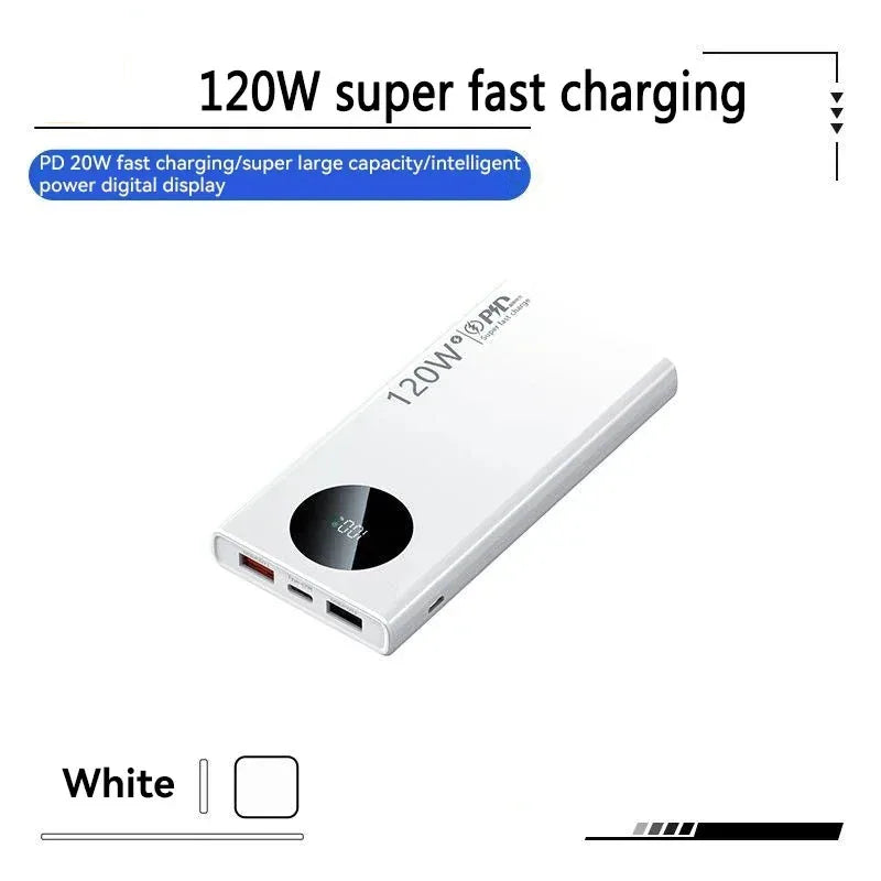 120W Power BankSuper Fast Charging 80000mah Ultralarge Capacity For Mobile Power External Battery For Iphone Xiaomi Samsung