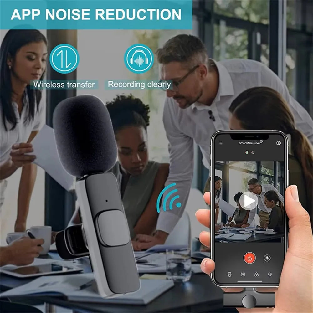 Lenovo Mini Portable Wireless Lavalier Microphone for Live Broadcast Gaming Audio Video Recording iPhone Android