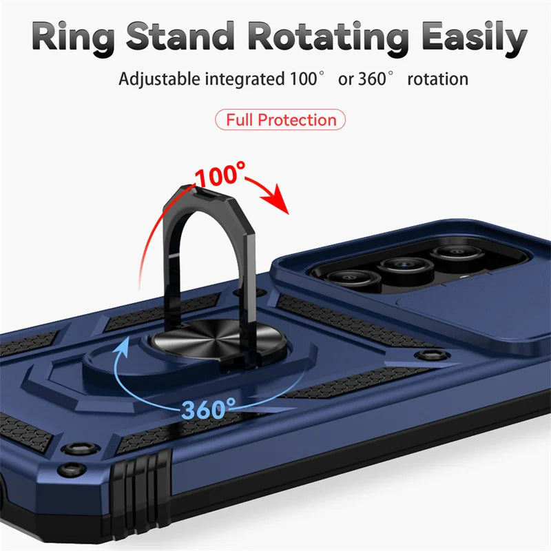 Funda For Samsung Galaxy A16 A26 A36 A56 5G Case Slide Lens Camera Protector Armor Phone Case For Galaxy A06 A 56 36 Back Cover