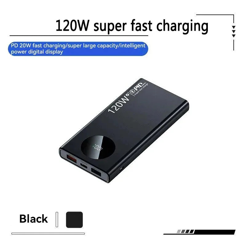 120W Power BankSuper Fast Charging 80000mah Ultralarge Capacity For Mobile Power External Battery For Iphone Xiaomi Samsung