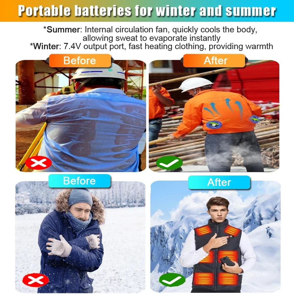 Powerbank 30000mAh Portable Heating Mobile Power Supply for Heating Vest Jacket Gloves Electric Heating Equipment DC Power Bank